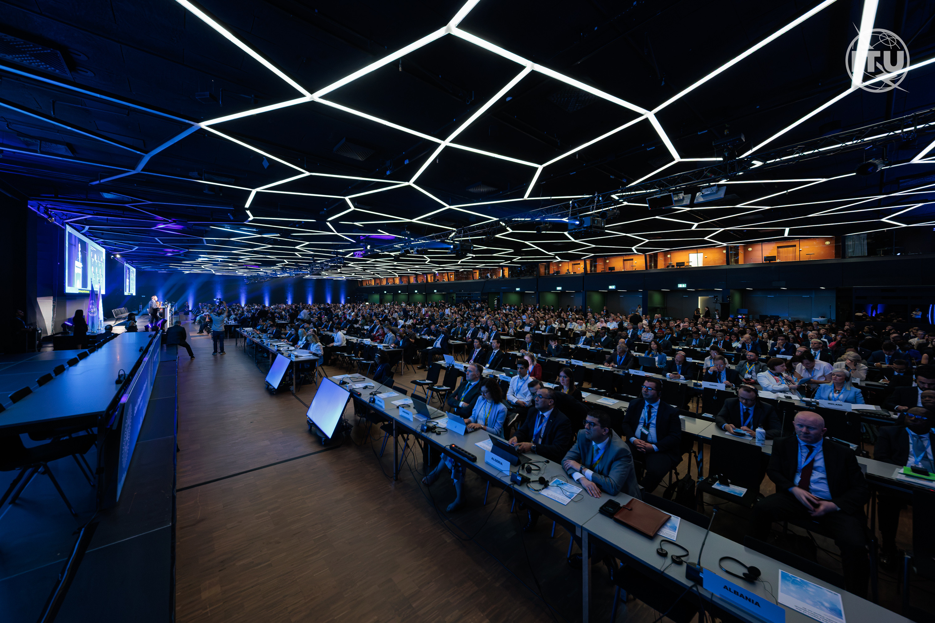 Delegates gathered for the first UN Global Dialogue on AI Governance at Palexpo in Geneva
