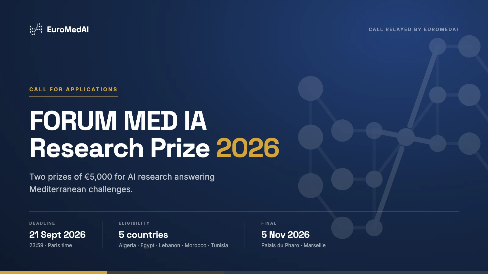 FORUM MED IA Research Prize 2026: Call for Applications Now Open