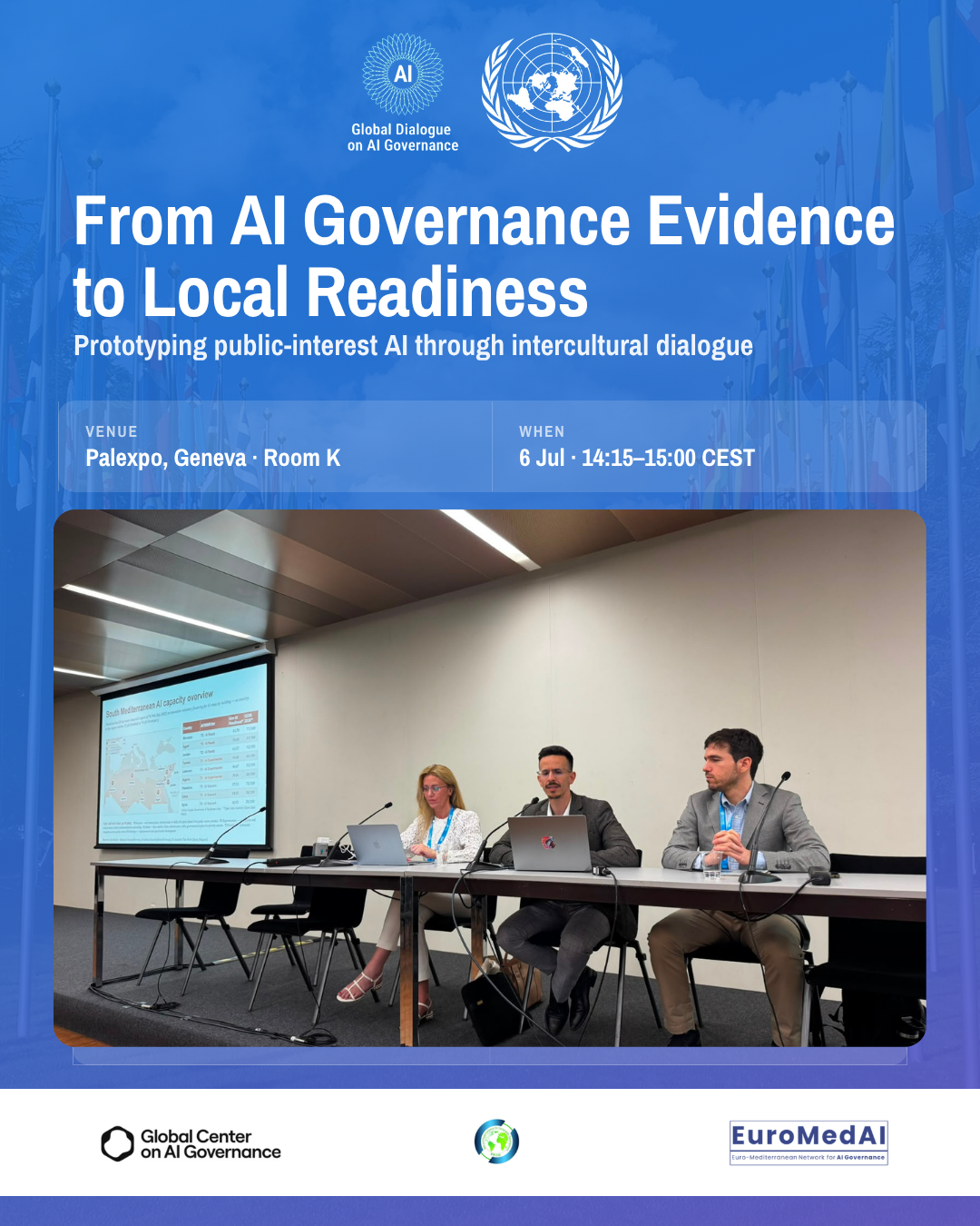 Event card for From AI Governance Evidence to Local Readiness at Palexpo Geneva