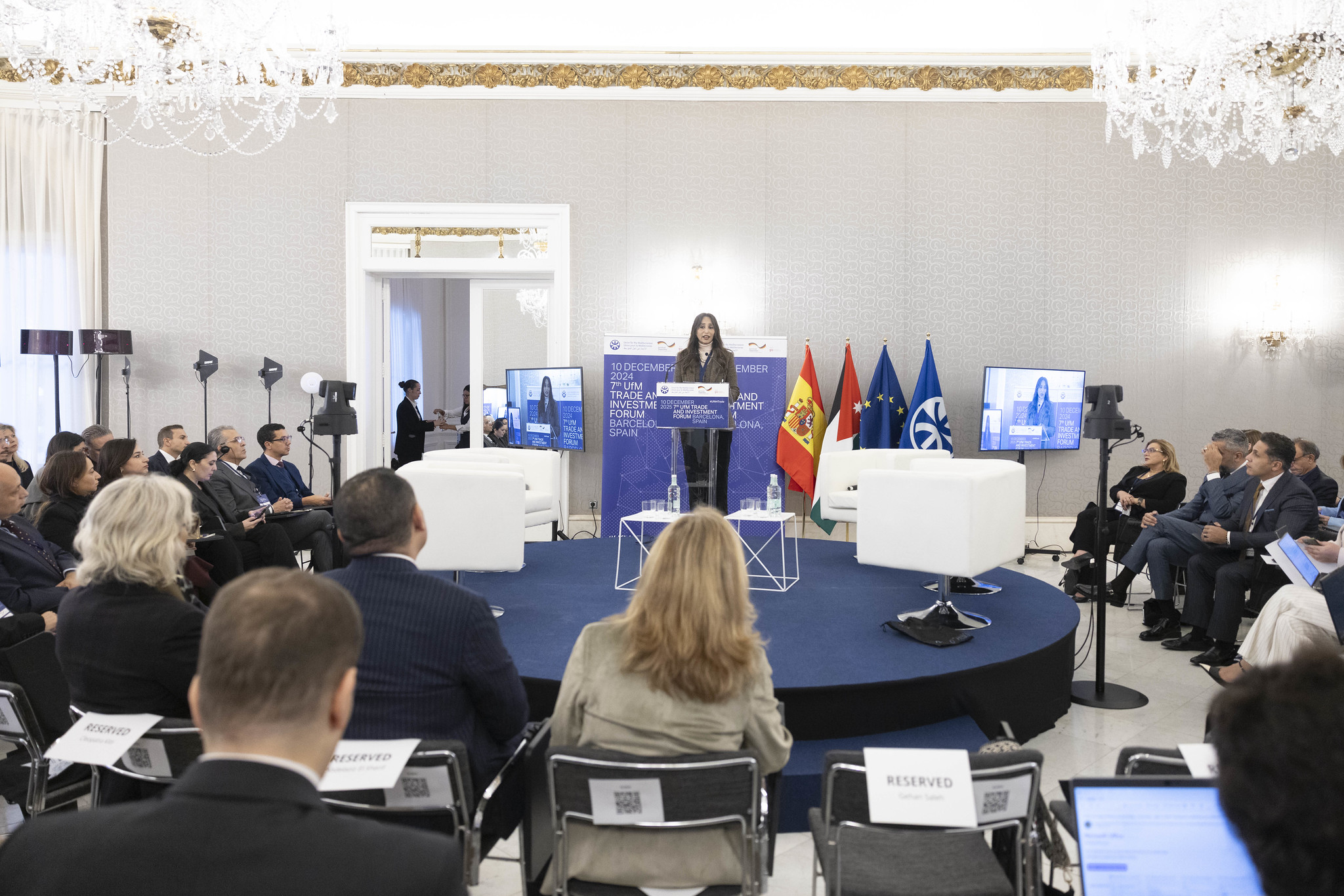EuroMedAI joined the UfM Trade & Investment Forum to present insights from its latest South Mediterranean AI capacity report, engaging partners on regional integration, dialogue, and financing for responsible AI development.